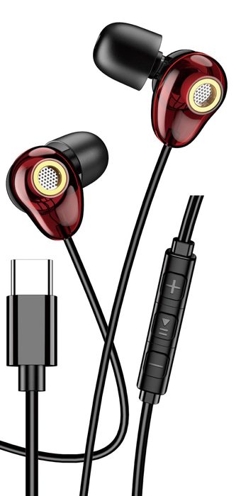 KAKUSIGA KSC-1304 Type-C wire controlled digital earphones with microphone