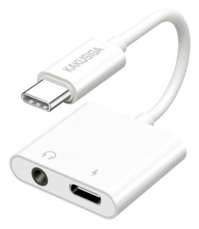 KAKUSIGA KSC-1427 Lightning to Lightning+3.5 digital audio converter