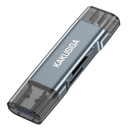 KAKUSIGA KSC-1431 2-in-1 USB/Type-C 3.0 card reader