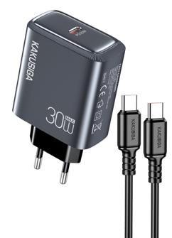 KAKUSIGA KSC-1670 PD 30W Private Model Large Charger Kit (EU) Type-C to Lightning