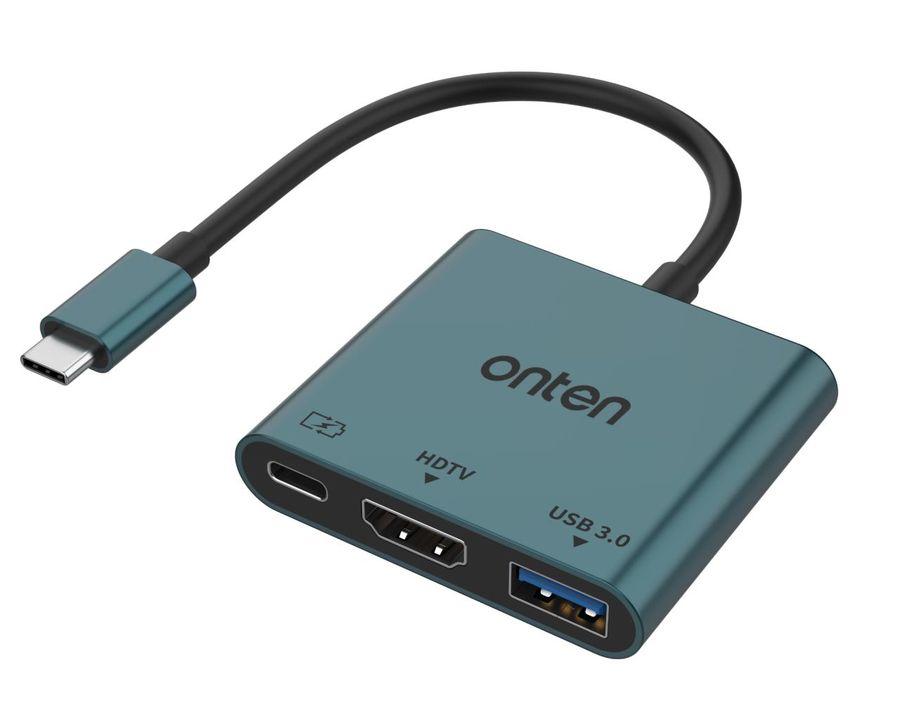 ONTEN OTN-9175 3-in-1 USB-C to MHDMI(4K30hz)+USB3.0
