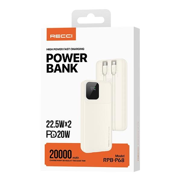 RECCI RPB-P68 Power BANK 22.5W+PD 20W