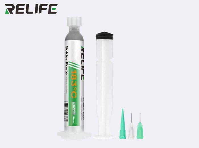 RELIFE HW21S Lead- containing Silver Solder Paste / Syringe-packed