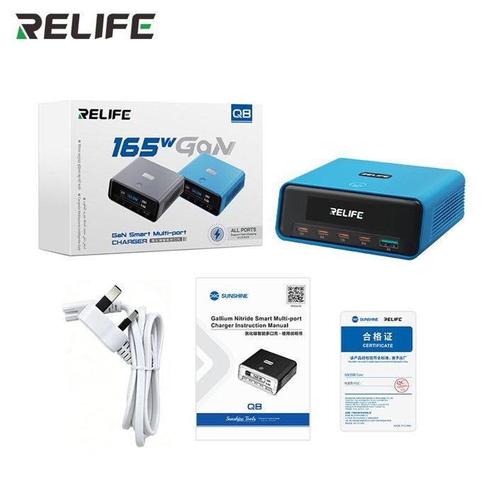 RELIFE Q8 165W GaN Smart Multi-Port USB Charger / Blue
