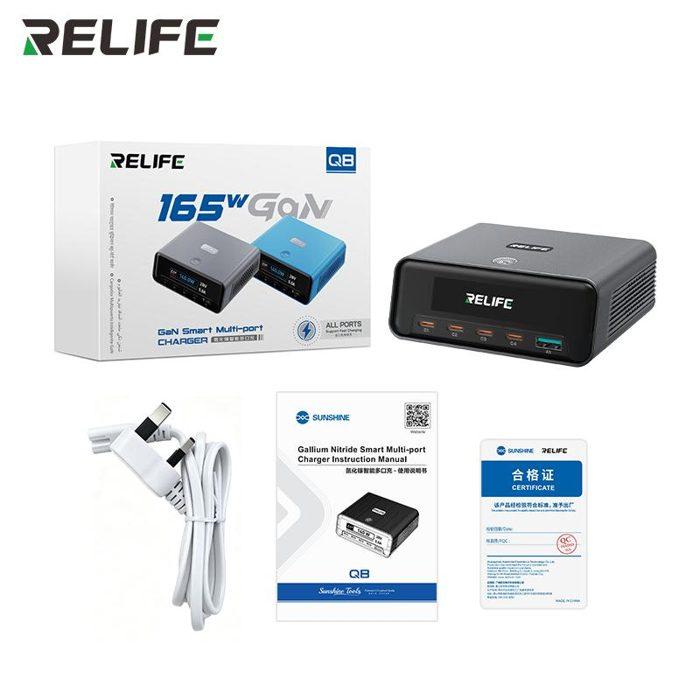 RELIFE Q8 165W GaN Smart Multi-Port USB Charger / Space Gray