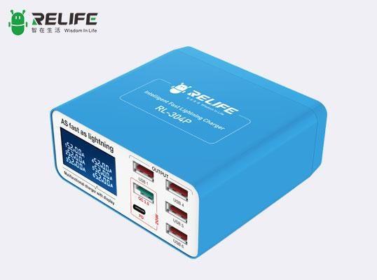 RELIFE RL-304P Smart 6- port digital display lightning charger